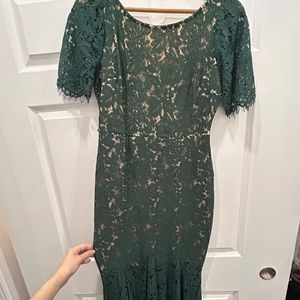 Just Me Lace Green dress